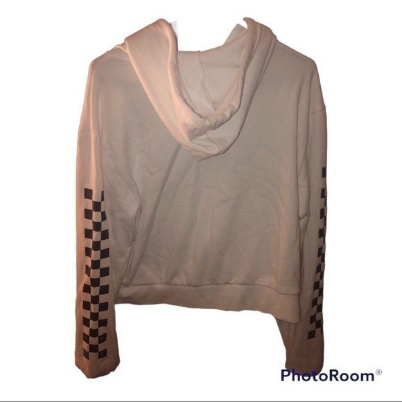 Vans White Checkerboard Fleece Hoodie - Medium - Picture 7 of 7